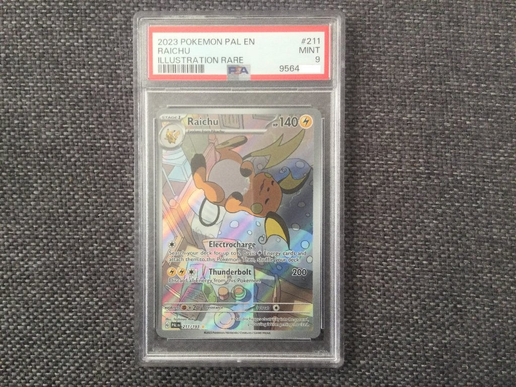 Raichu 211/193 Pokemon Paldea Evolved PSA 9, Verzenden, Zo goed als nieuw, Losse kaart, Foil