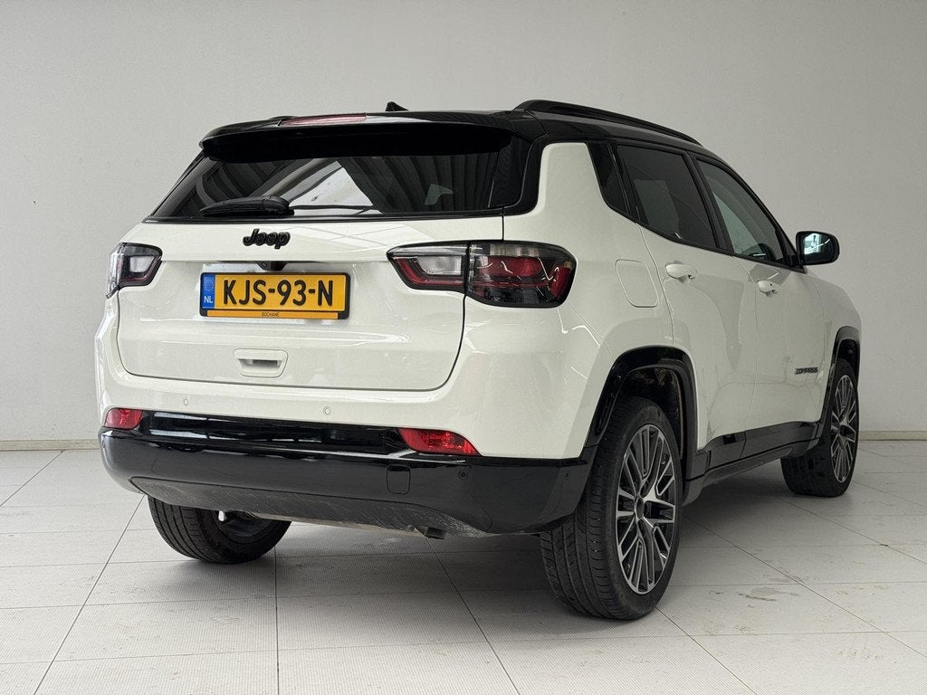 Jeep Compass 1.5T e-Hybrid Summit | Apple CarPlay / Android, Auto's, Jeep, Gebruikt, 4 cilinders, Met garantie (alle), Wit