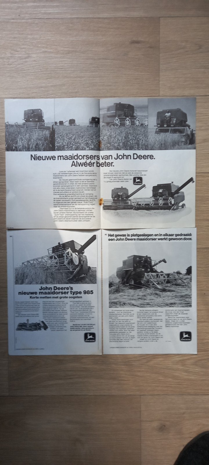 E:JD 5 : John Deere maaidorser advertenties., Ophalen of Verzenden, 1920 tot 1940, Tijdschrift