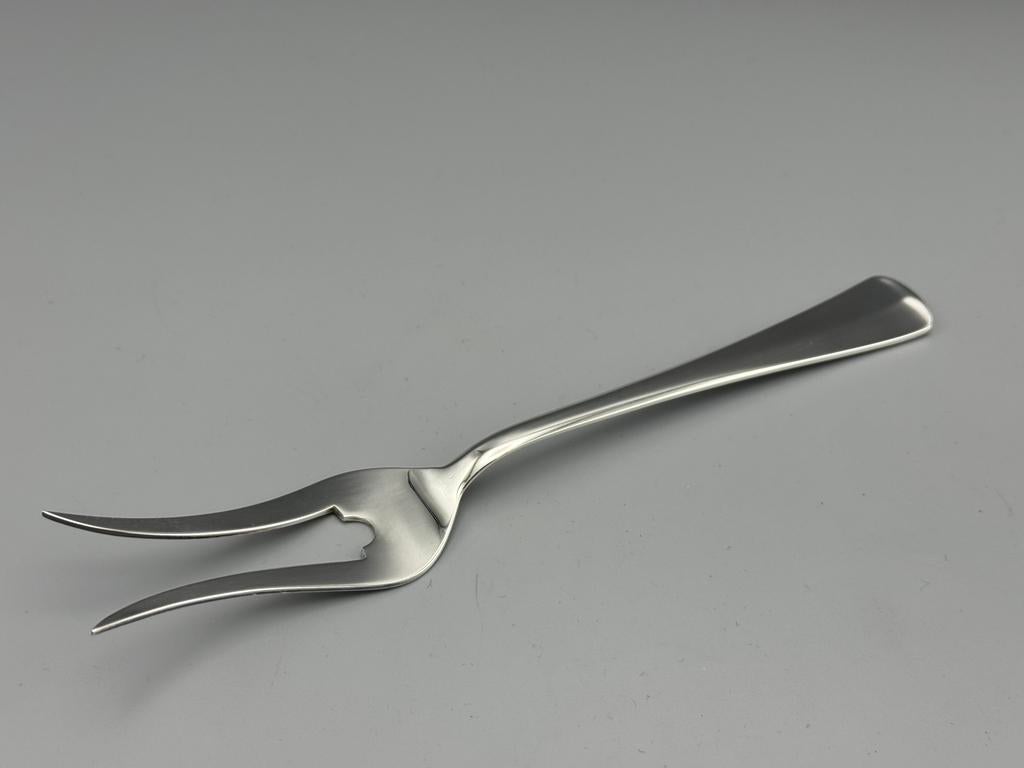 Zilveren vleesdienvork, Haags Lofje, .999 zilver, anno 1982, Antiek en Kunst, Ophalen of Verzenden