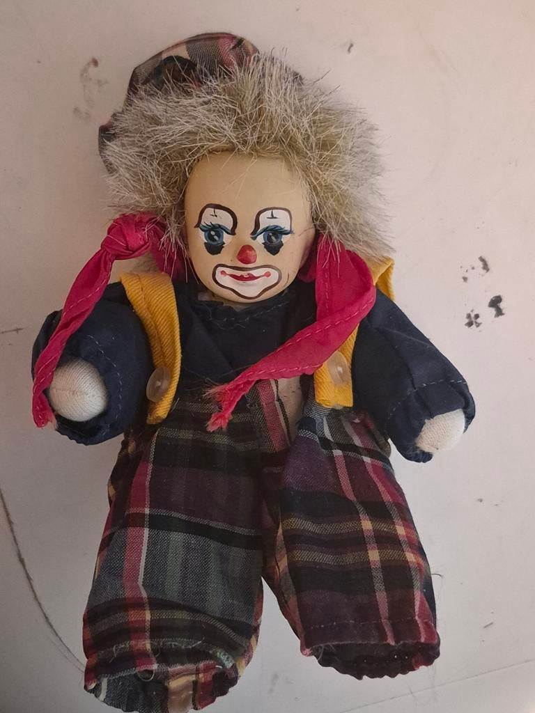 Clown pop met geruite kleding, Ophalen of Verzenden