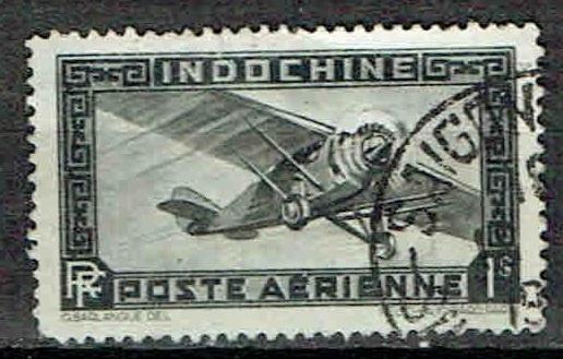 Frankrijk Indochina (Vietnam) 1933 LP Vliegtuig, Verzenden, Gestempeld, Vliegtuigen