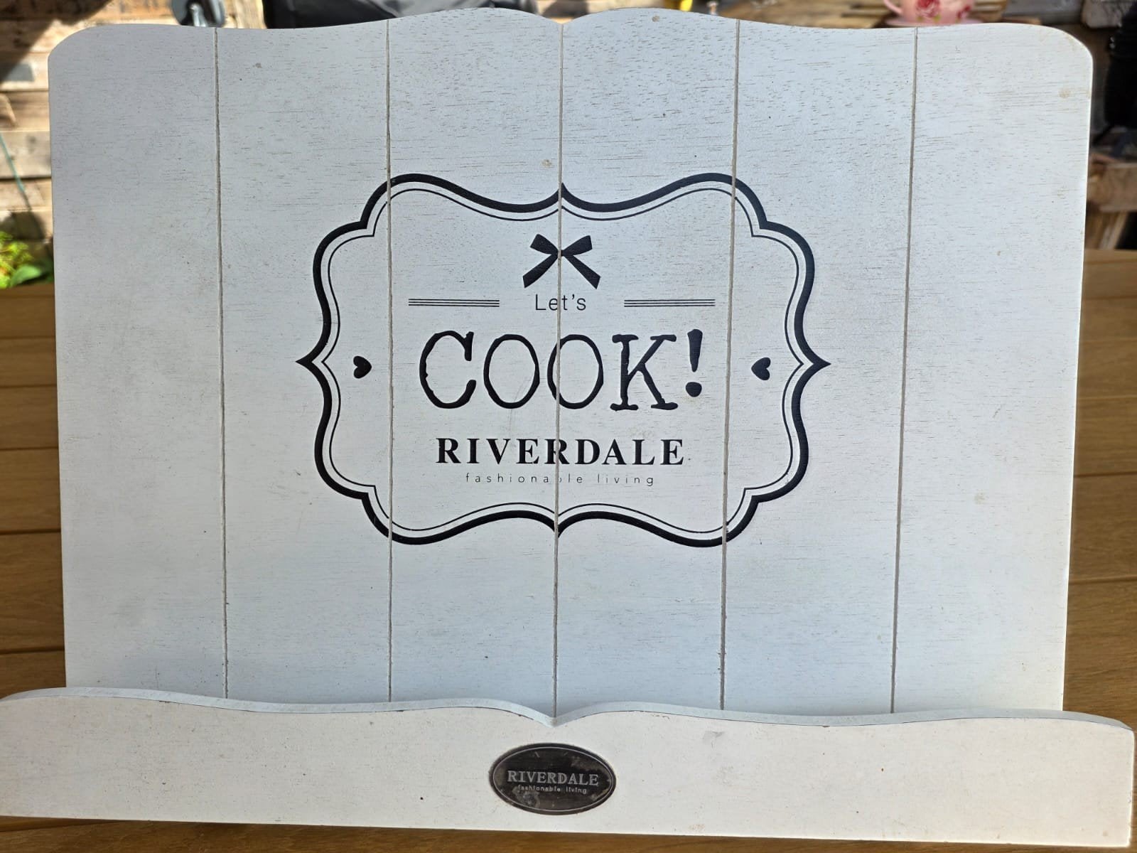 Riverdale Kookboekstandaard - Wit Hout, Hout, Ophalen of Verzenden, Wit, Riviera Maison