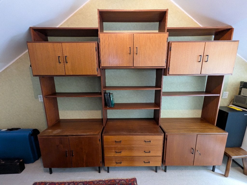 Vintage Teak Wandsysteem Simpla Lux jaren 60 (Hengelo), Ophalen, Huis en Inrichting
