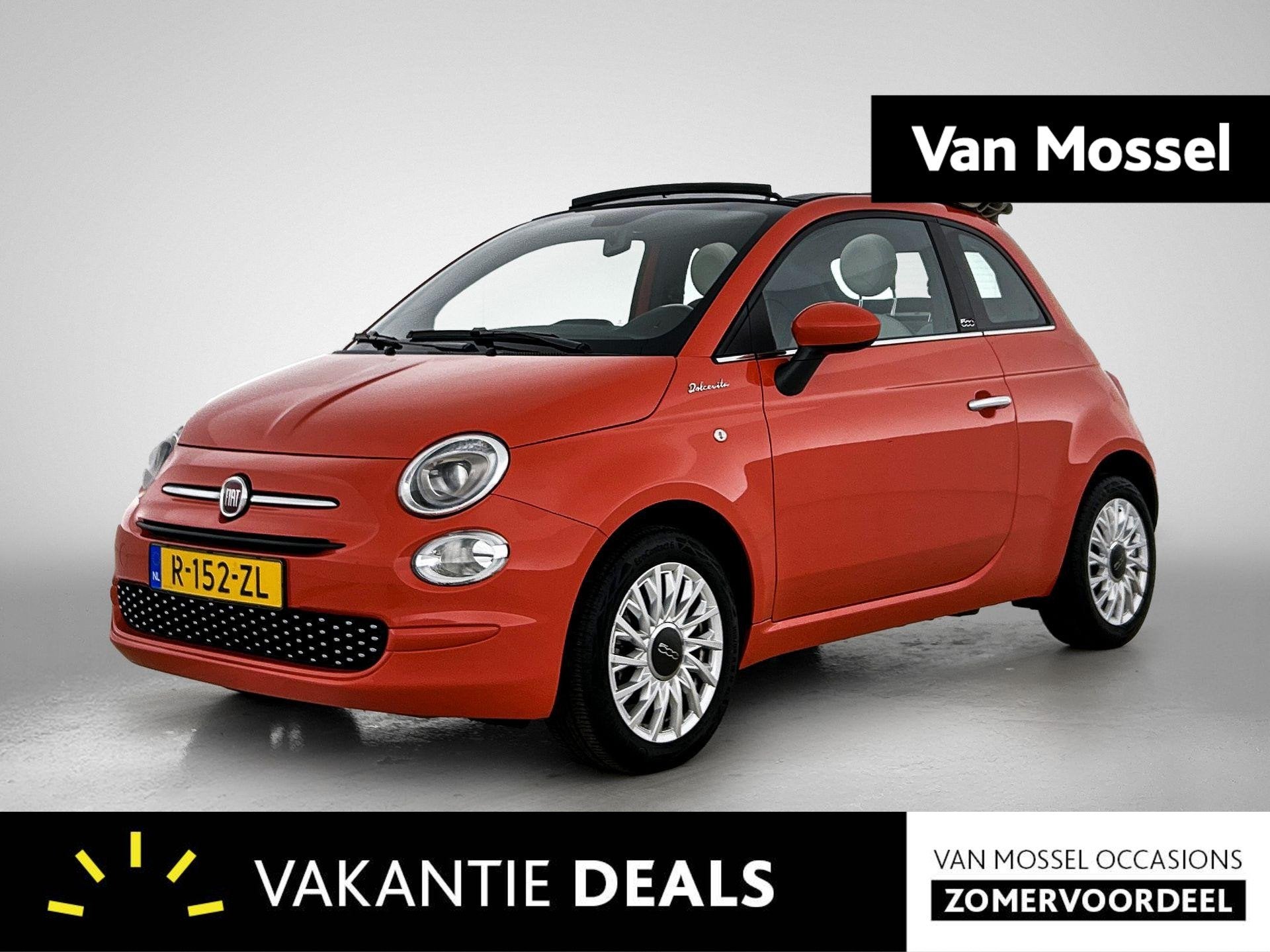 Fiat 500 C 1.0 Hybrid Dolcevita | PDC | Airco | Apple Carpla, Auto's, Fiat, 12 maanden, Stof, Overige kleuren, 4 stoelen