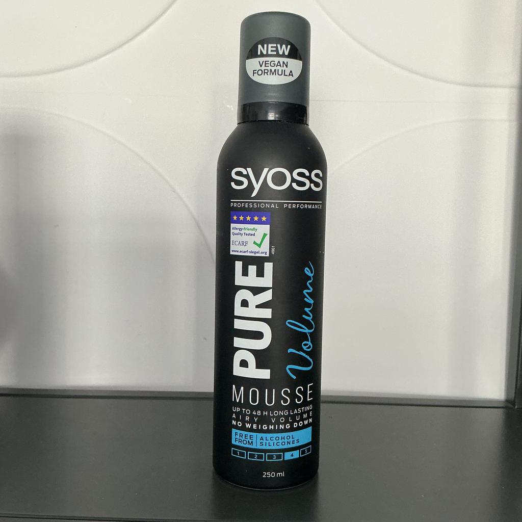Syoss Pure Volume Mousse - Nieuw, Vegan Formule, Ophalen of Verzenden, Nieuw, Gel, Wax, Haarlak of Mousse