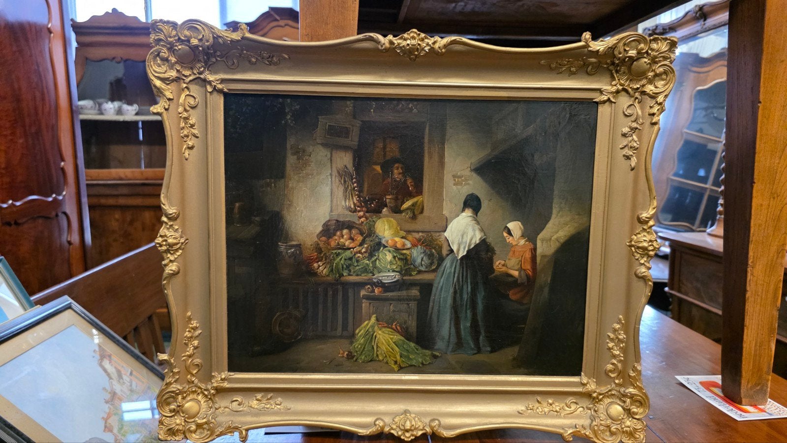 mooi vroeg antiek schilderij, Ophalen
