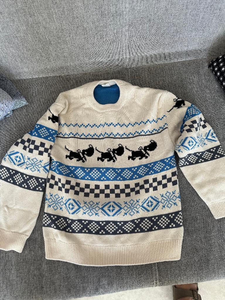 Takkie trui Hema maat 134/140 blauw wit, Trui of Vest, Nieuw, Ophalen of Verzenden, Hema