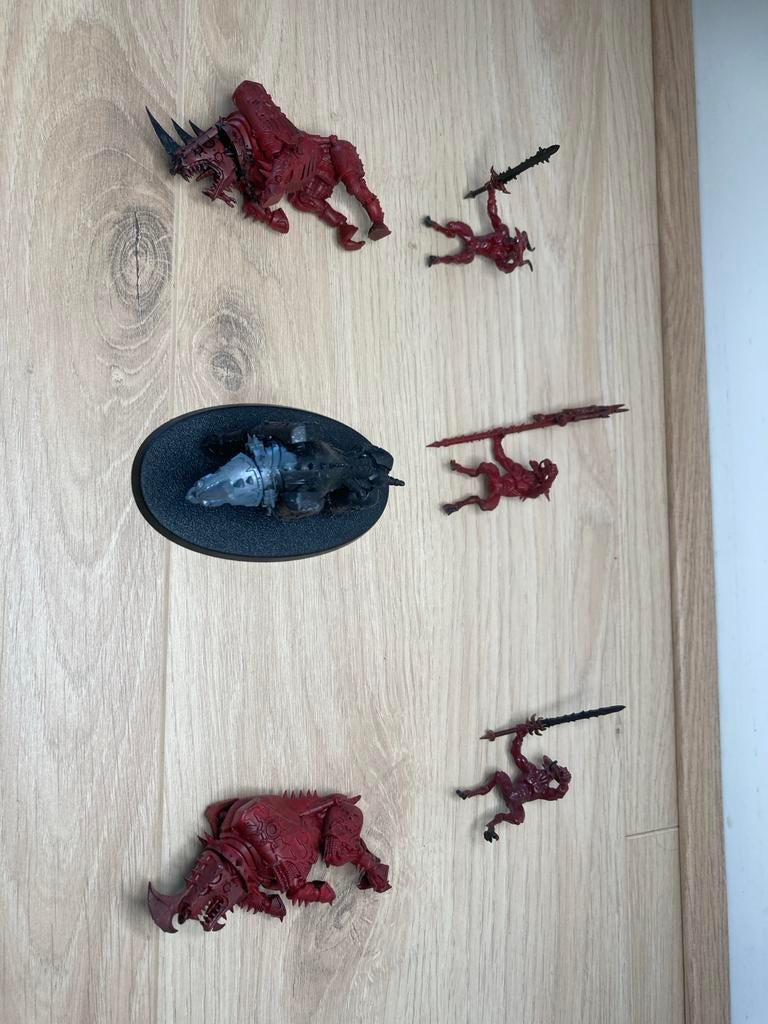Bloodcrushers - Chaos Daemons - Warhammer (2 bases missen), Figuurtje(s), Warhammer, Ophalen of Verzenden, Zo goed als nieuw