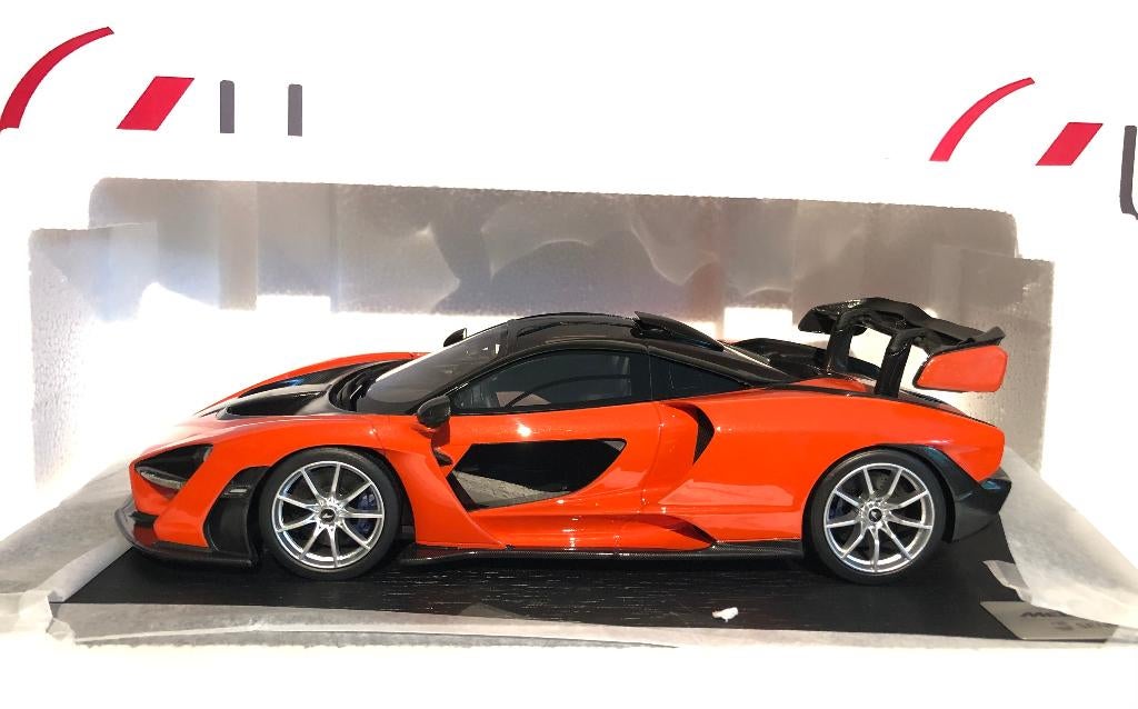 TrueScale 1:18 McLaren Senna bouwjaar 2018 mira oranje, Ophalen of Verzenden, Nieuw, Auto, Overige merken