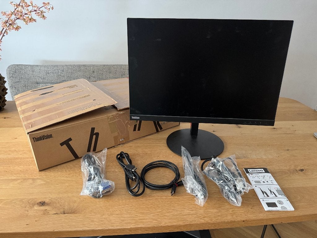 Lenovo ThinkVision T24d-10 Monitor – 24 inch QHD, Computers en Software, Monitoren, IPS, Full HD, Ophalen of Verzenden, HDMI