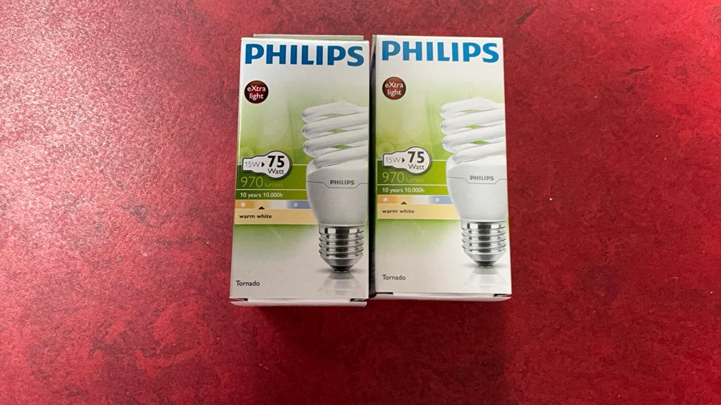 Philips tornado lampen 15 watt geeft 75 watt, Ophalen of Verzenden, Nieuw, E27 (groot), Spaarlamp