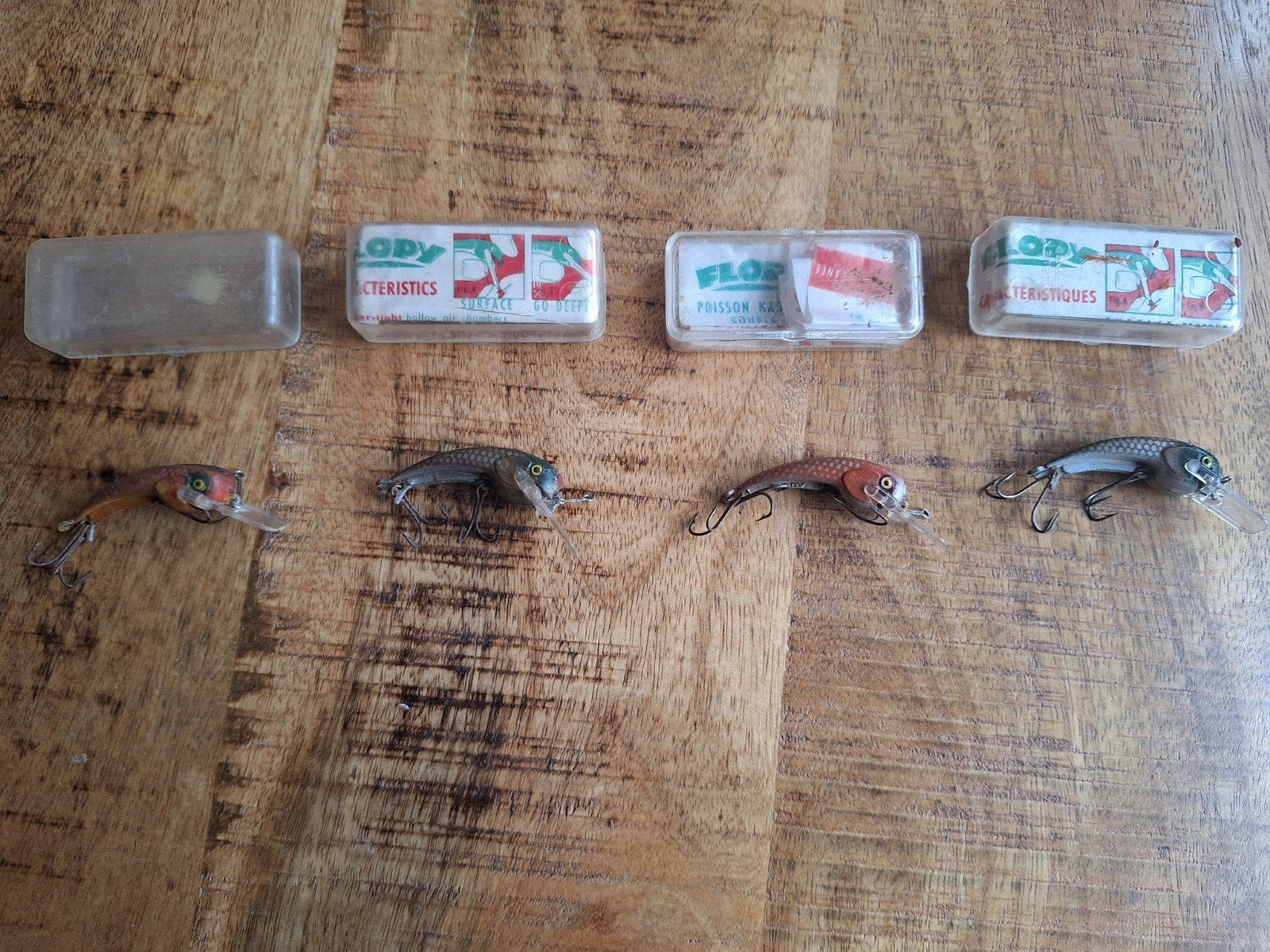 4  x Rublex  Flopy kunstaas, 4 bedels of meer, Ophalen of Verzenden, Overige materialen, Overige merken
