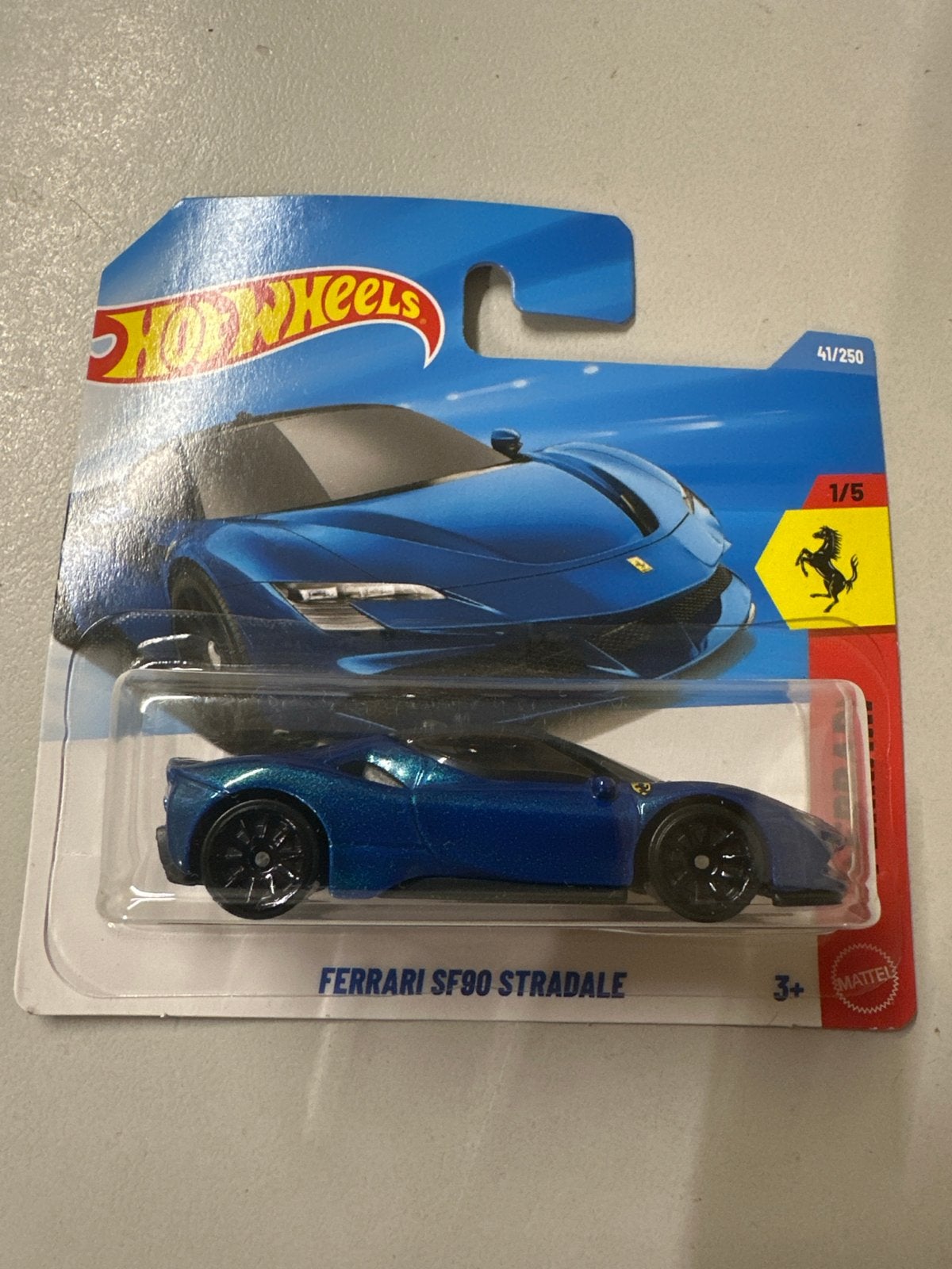 Hot Wheels Ferrari SF90 Stradale Blauw Nieuw in Verpakking, Ophalen of Verzenden, Nieuw