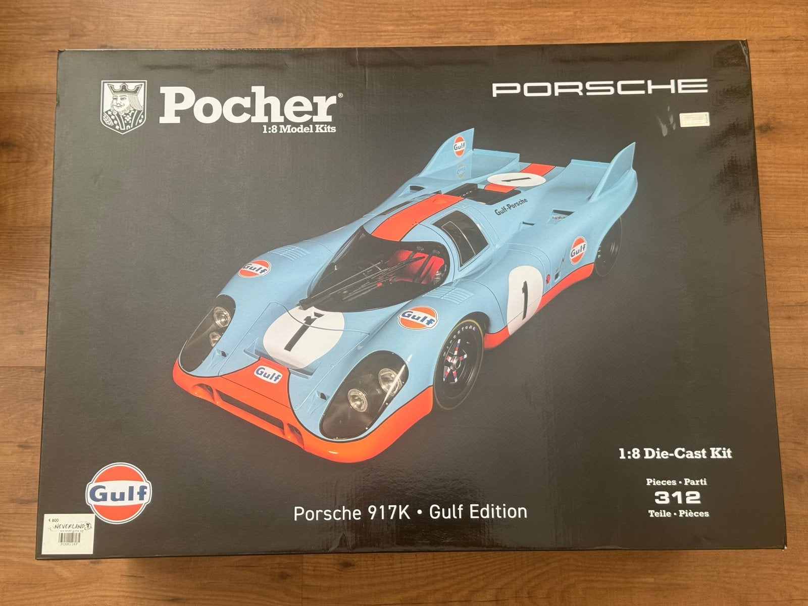 Pocher Porsche 917K Gulf Edition 1:8 Die-Cast Modelkit, Ophalen, Nieuw, Auto
