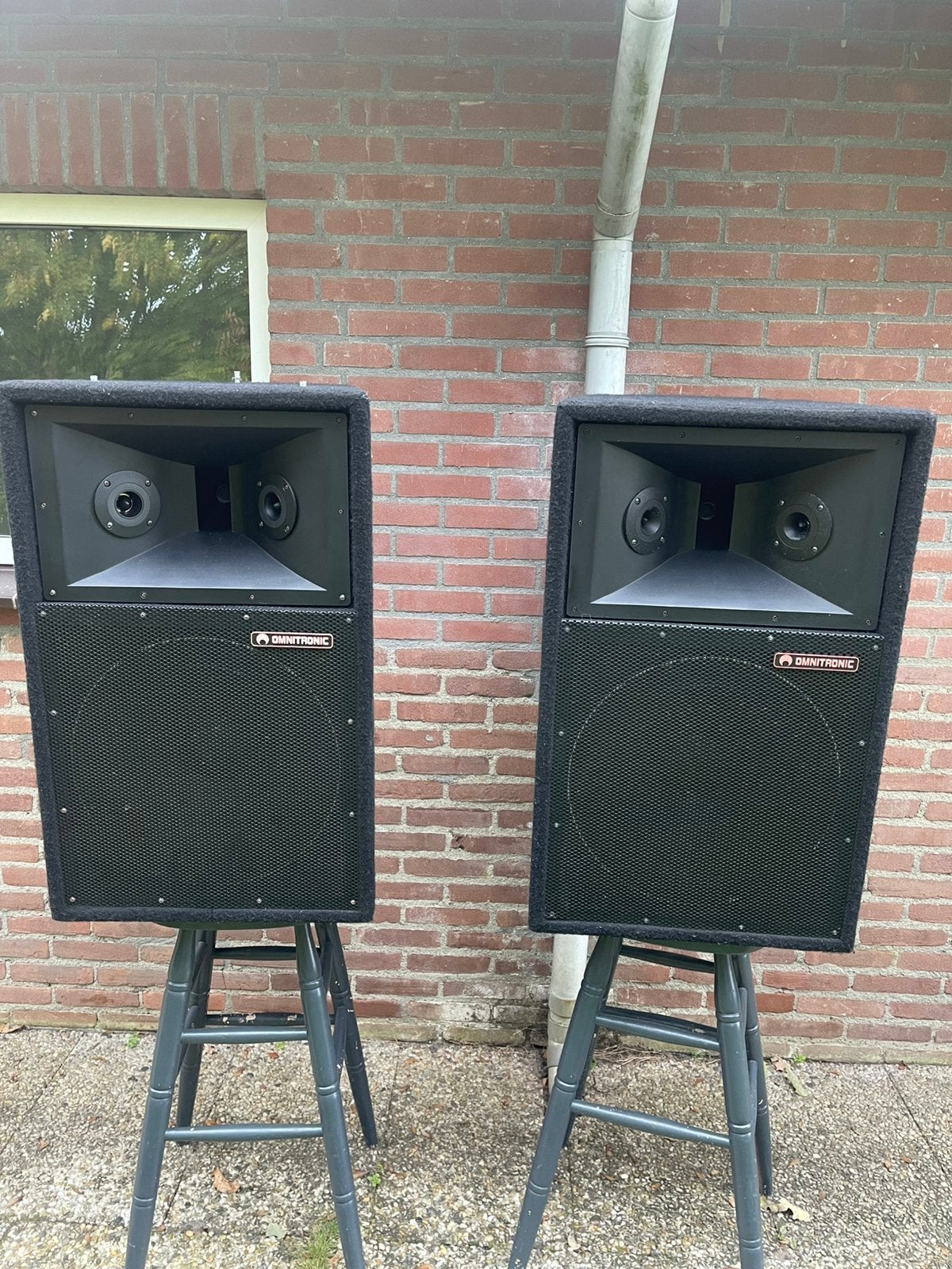Omnitronic ZX-4300 zware passieve speakers, Ophalen, Zo goed als nieuw, Overige merken