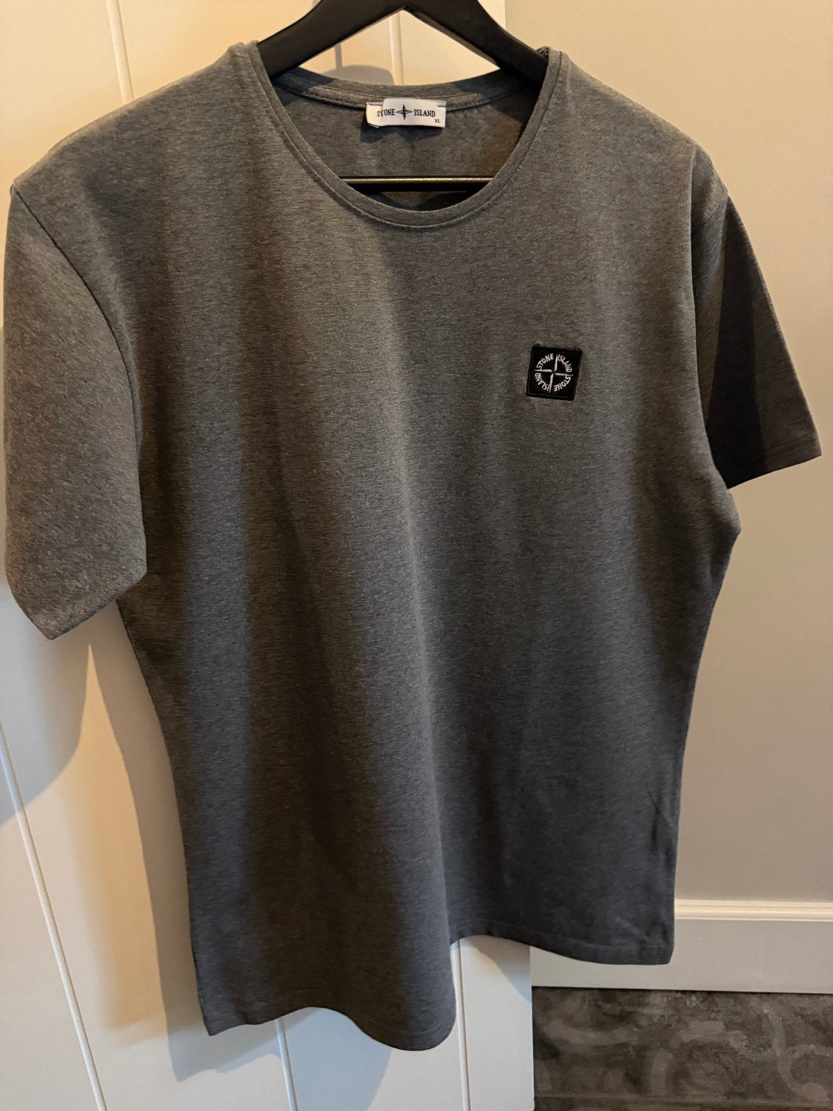 Stone Island heren t-shirt - Maat XL - Grijs, Ophalen of Verzenden, Zo goed als nieuw, Maat 56/58 (XL), Grijs