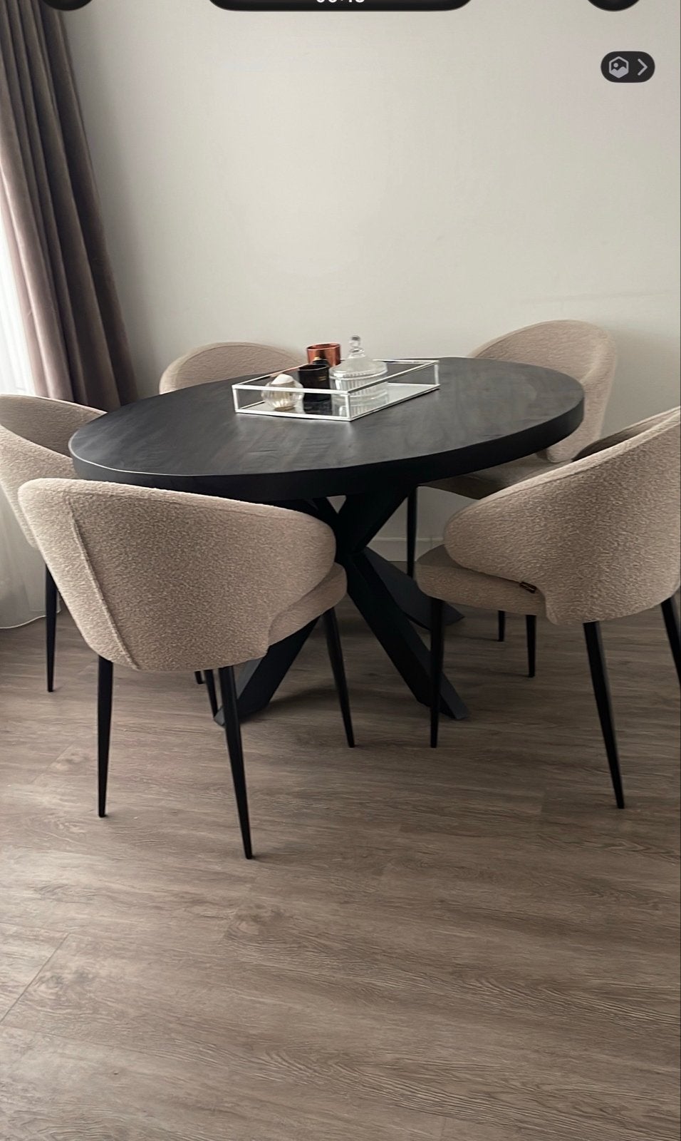 Eettafel met stoelen - opknapper, Huis en Inrichting, Gebruikt, 100 tot 150 cm, Rond, Ophalen of Verzenden