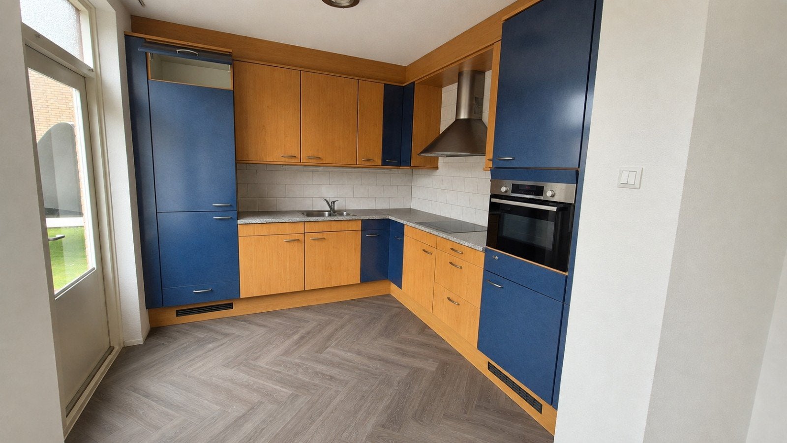 Keuken 280x280, Huis en Inrichting, Keuken | Complete keukens, Ophalen, Gebruikt, Blauw, Hoekkeuken