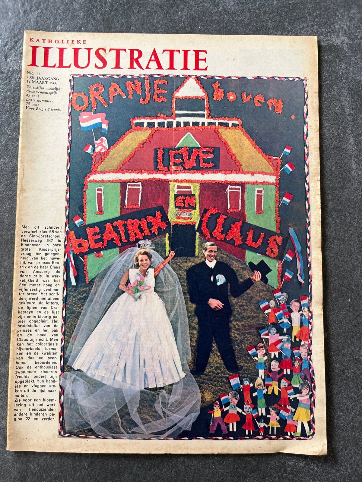Katholieke Illustratie - Huwelijk Beatrix & Claus 1966, Boeken, Tijdschriften en Kranten, Ophalen of Verzenden, Gelezen, Overige typen