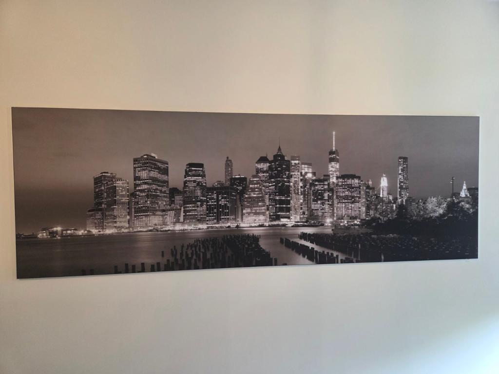 Groot doek schilderij Wallstars New York skyline 240x80, Ophalen