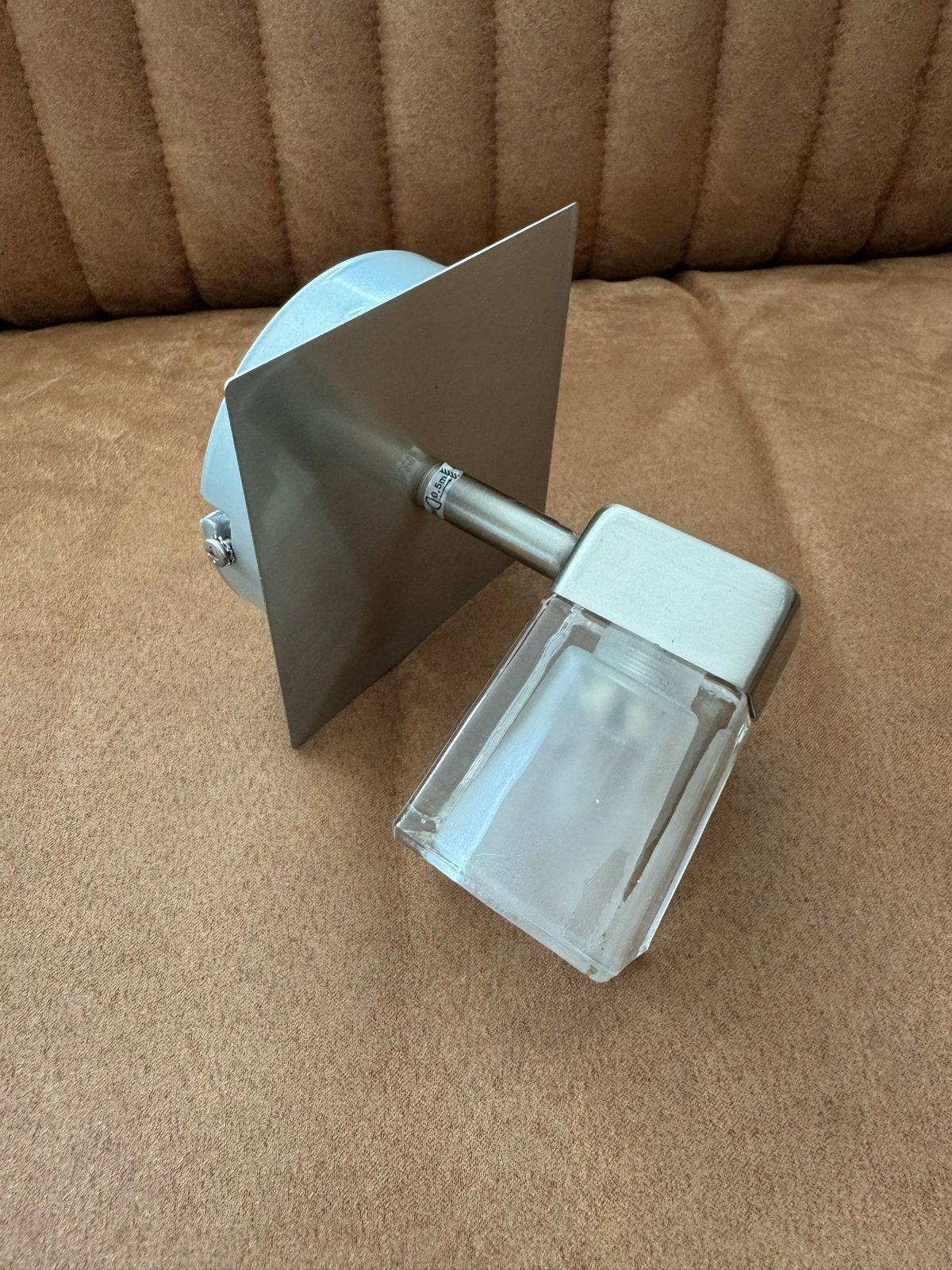 Ranex Plafondspot/Wandspot - Geborsteld Metaal en Glas, Ophalen of Verzenden, Zo goed als nieuw, Plafondspot of Wandspot