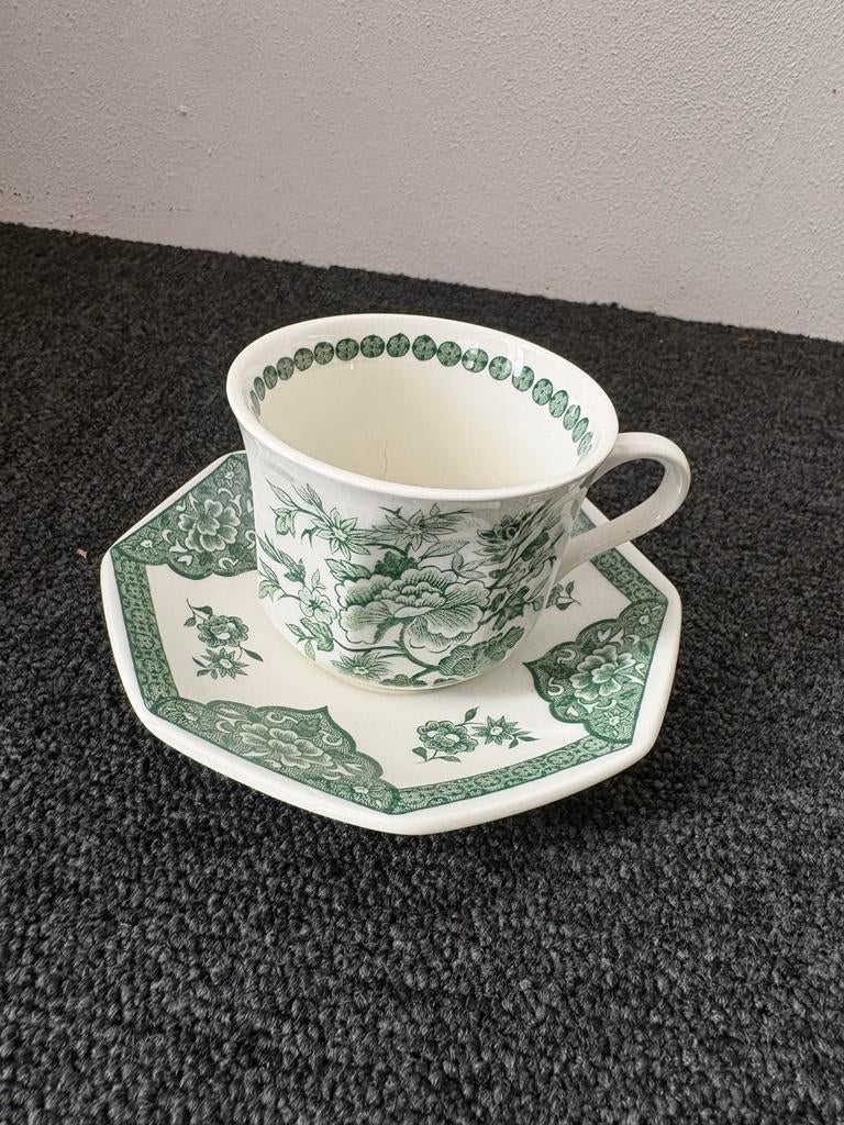 Vintage Royal Staffordshire Old Pekin Ironstone kop en schot, Antiek en Kunst, Antiek | Porselein, Ophalen of Verzenden
