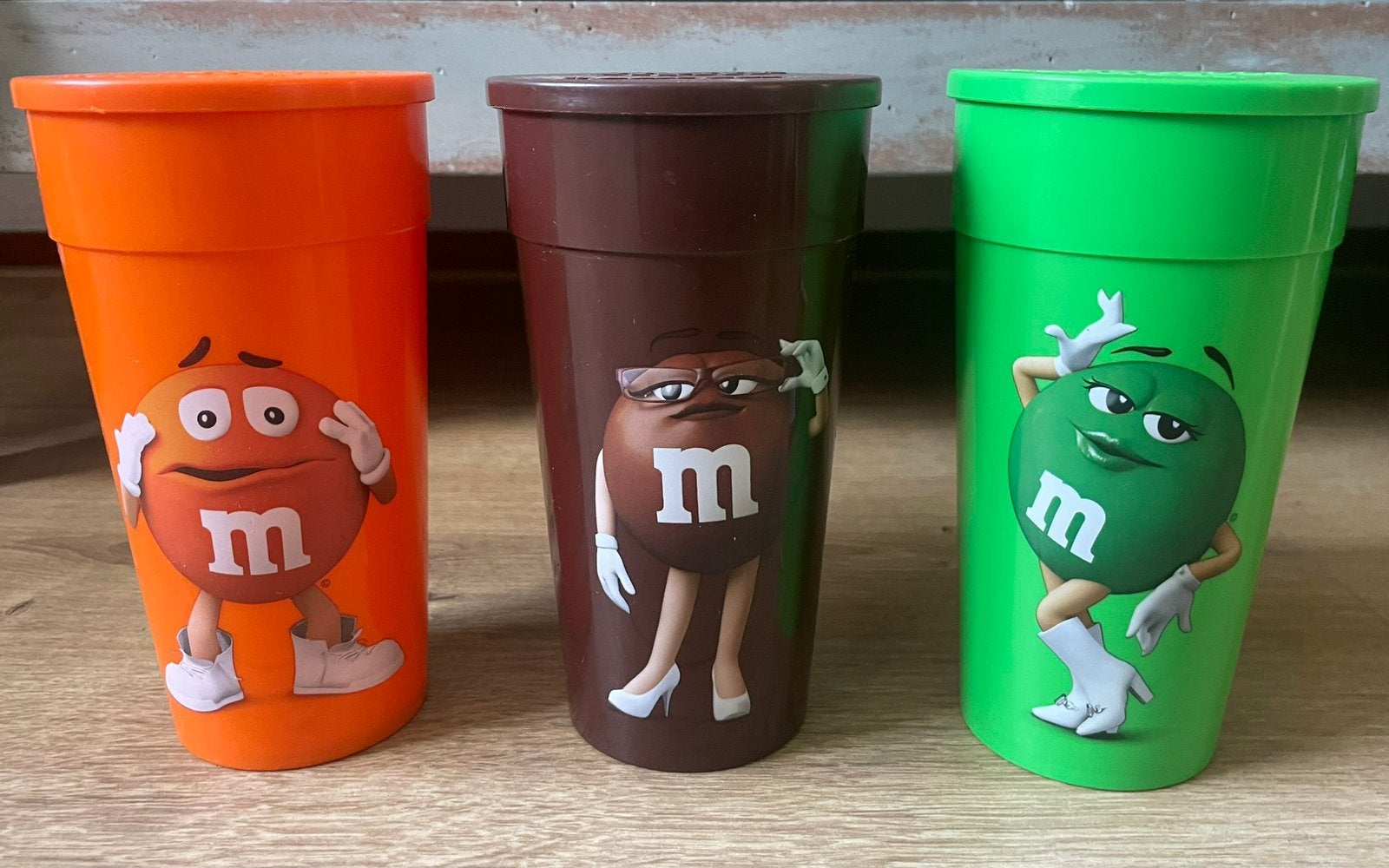 M&M’s beker drinkbeker orange green Ms Brown €, Ophalen of Verzenden, Zo goed als nieuw