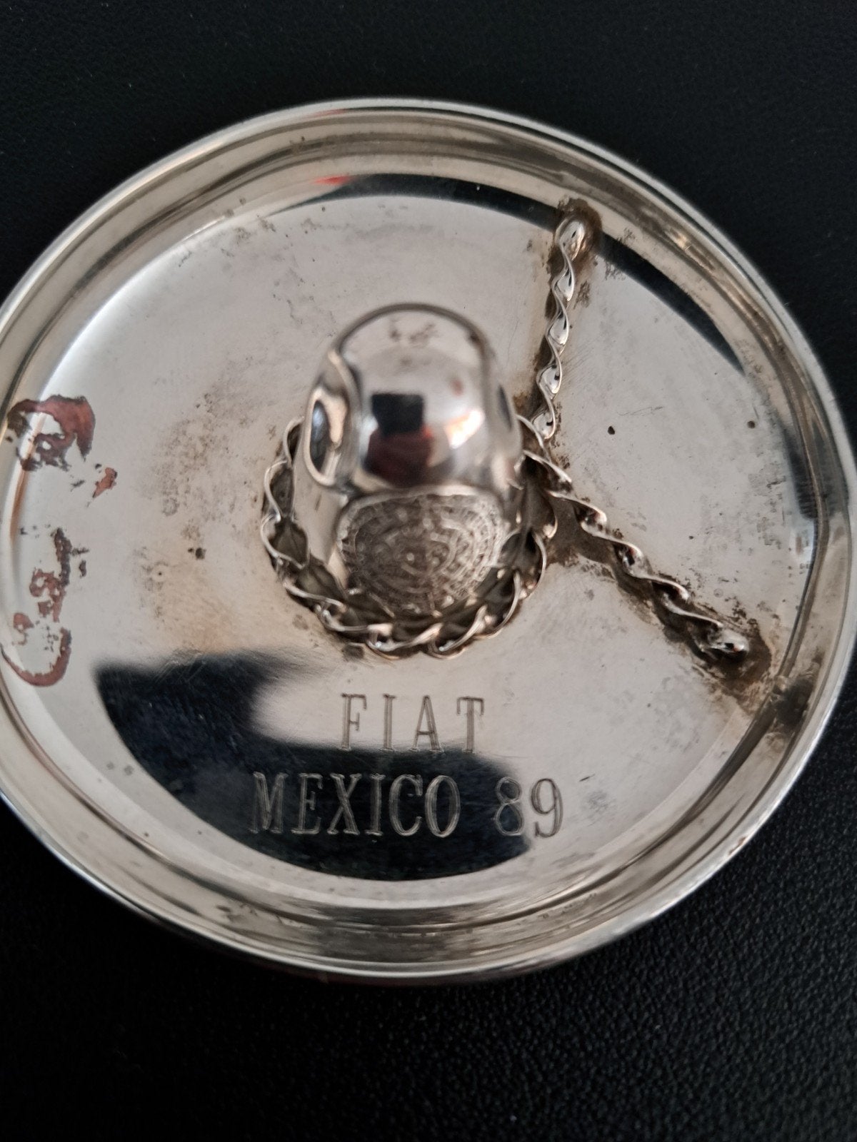 Sterling Zilveren Mexicaanse Sombrero Hoed - Fiat Mexico 89, Ophalen of Verzenden, Zilver