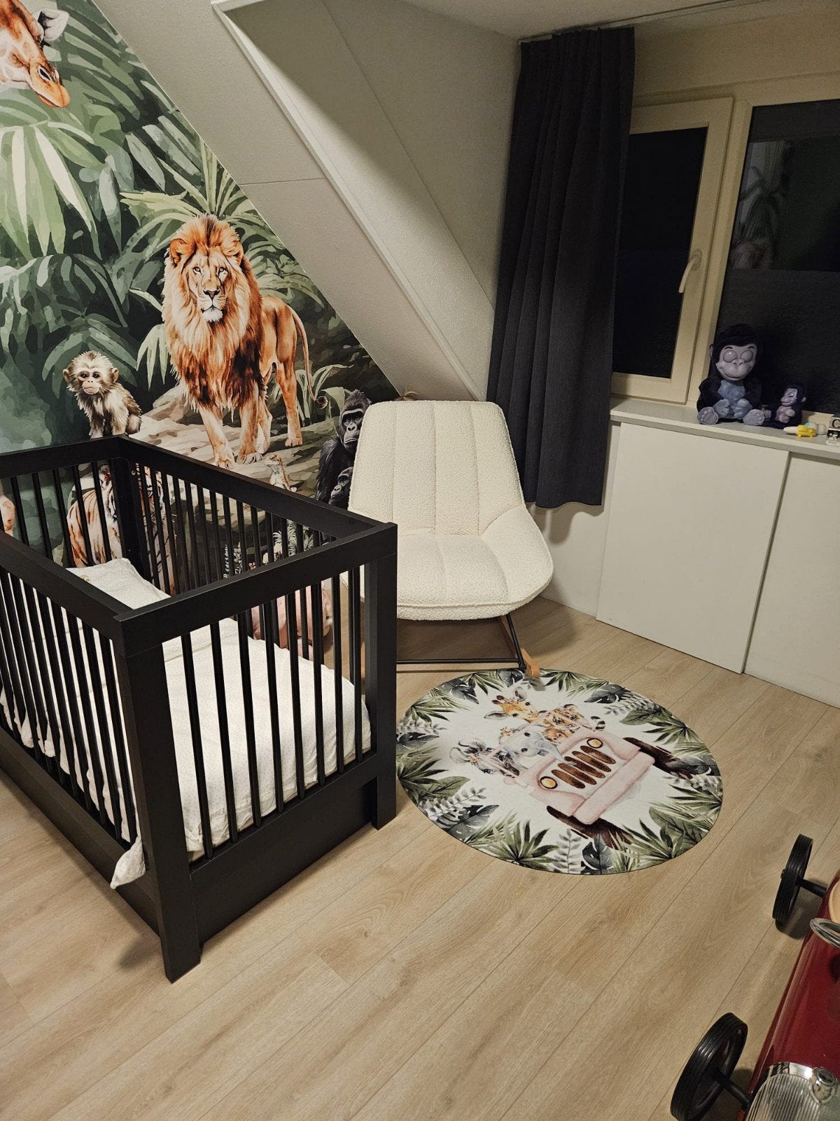 Cabino Combi Ledikant Alaska Zwart met AeroSleep Matras, Kinderen en Baby's, Gebruikt, Minder dan 140 cm, Minder dan 70 cm, Ophalen