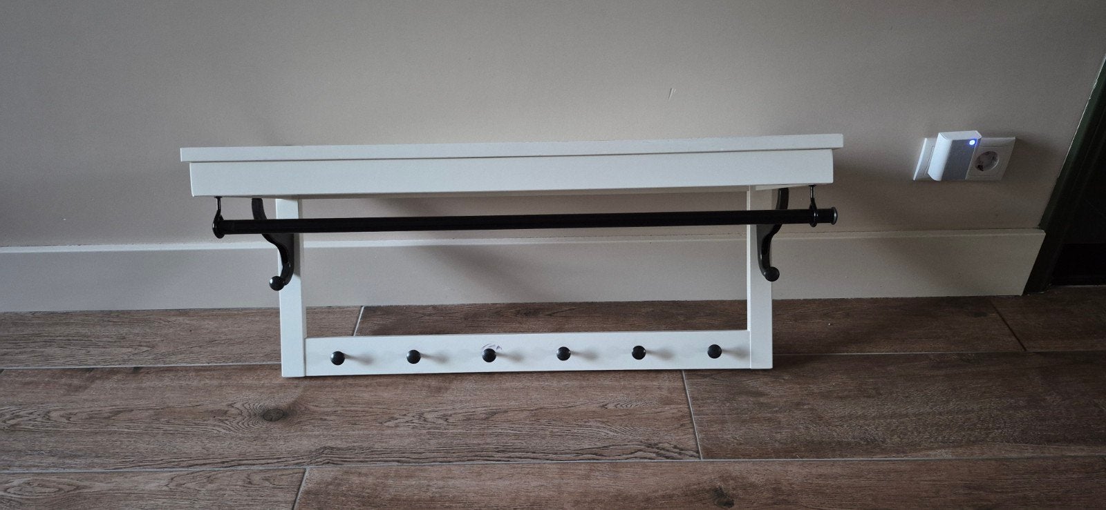 IKEA Hemnes kapstok met plank en roede - kleine beschadiging, Gebruikt, Minder dan 100 cm, Hout, Ophalen