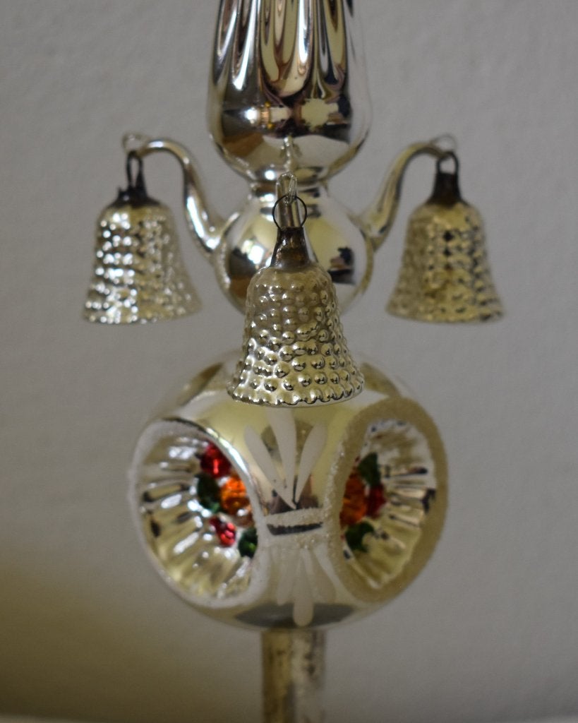 oude/antieke kerstboom deuken piek met klokjes, Diversen, Ophalen of Verzenden, Gebruikt
