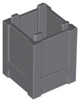 lego container, box 2x2x2  donker grijs (8), Ophalen of Verzenden, Nieuw, Accessoire, Lego