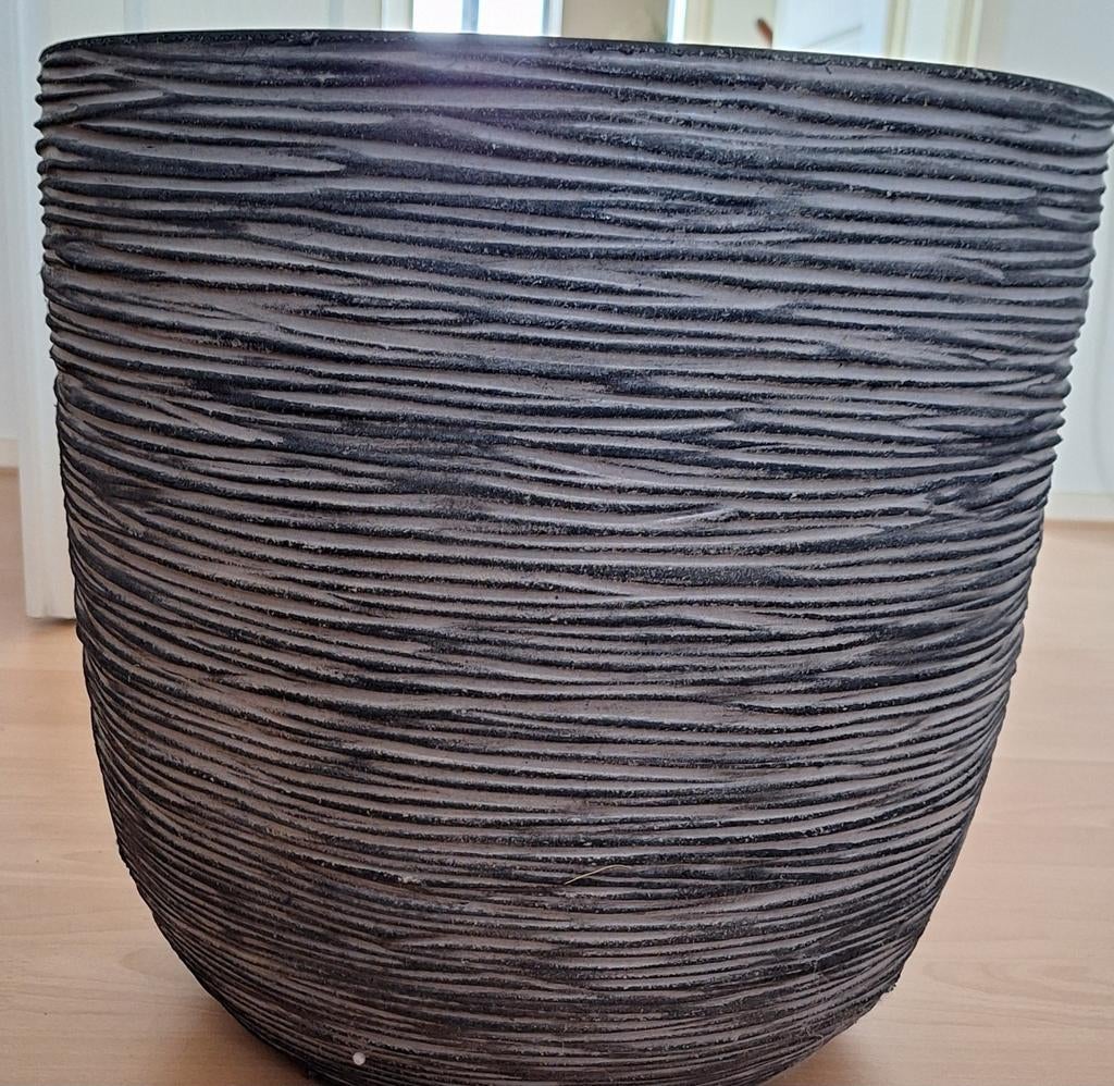 Capi bloempot antraciet, Ophalen, Kunststof, 40 cm of meer, Rond
