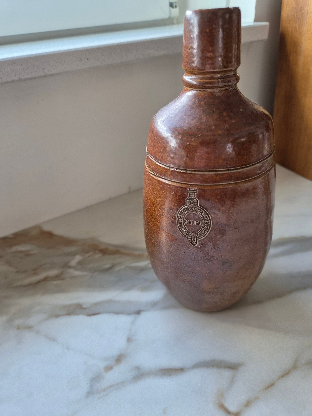 Vintage Portugese steengoed fles van J.M. da Fonseca Surs, Ophalen of Verzenden
