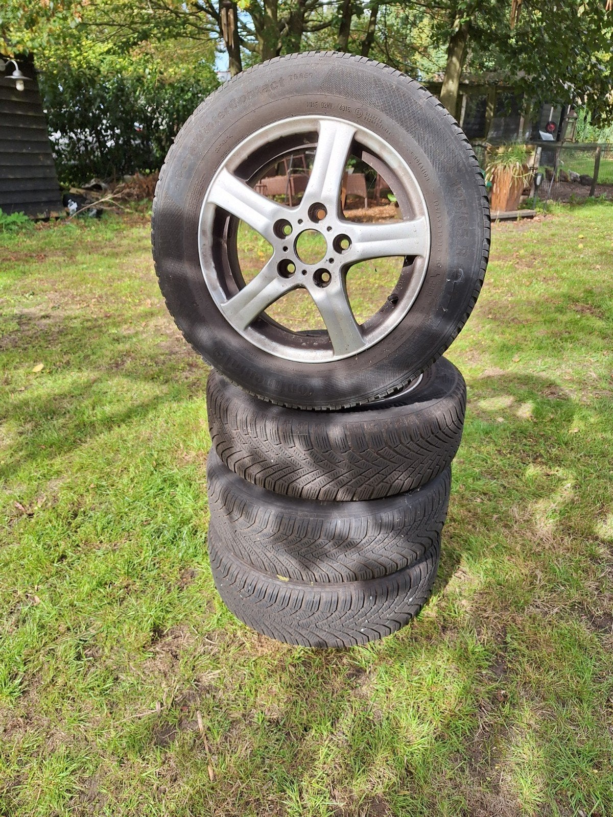 Continental WinterContact TS 860 195/65 R15 winterbanden, Ophalen, Gebruikt, 15 inch, Banden en Velgen