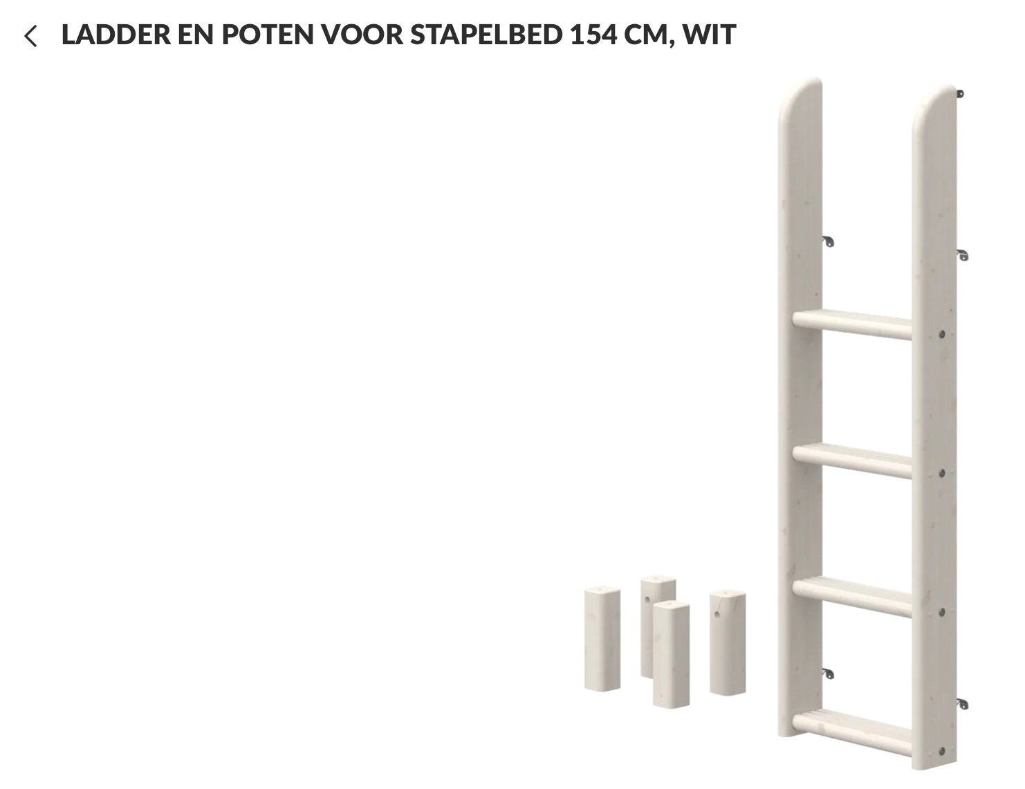 FLEXA Classic - Ombouwset (poten en ladder) voor stapelbed!!, Ophalen of Verzenden, Gebruikt, Stapelbed