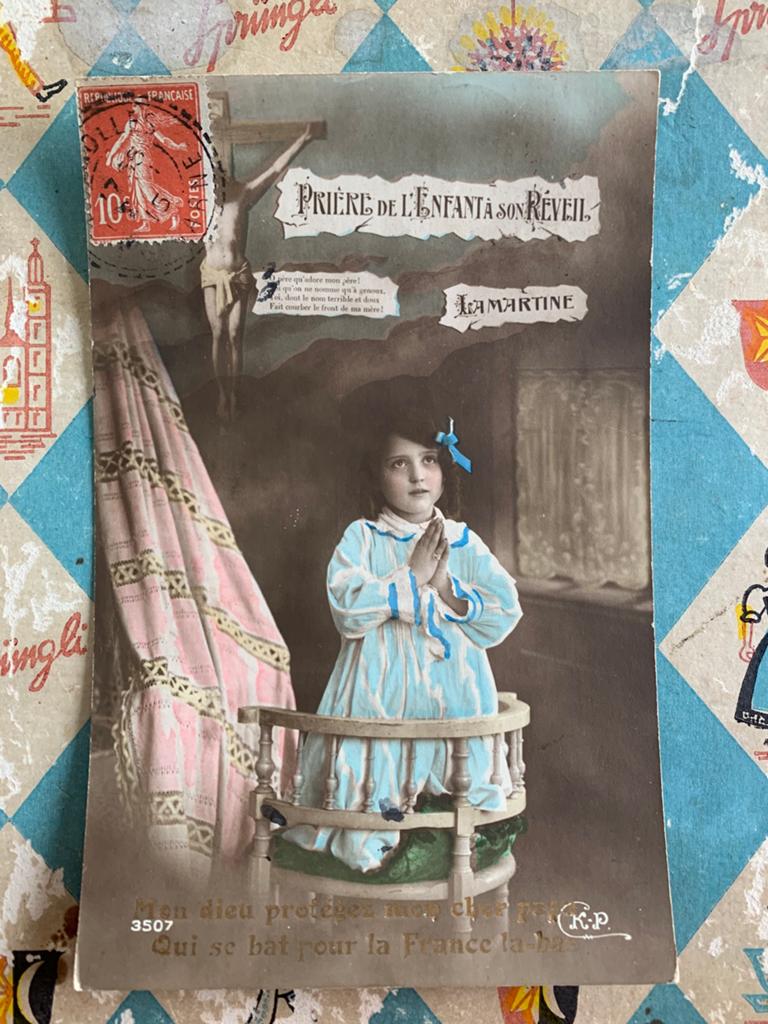29-12-1914 Biddend meisje, Ophalen of Verzenden, Voor 1920, Gelopen, Kinderen