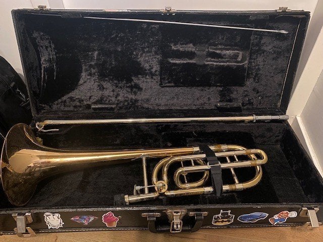 Bastrombone Holton TR183 1978 - Vintage USA, Ophalen, Gebruikt, Bas, Met koffer