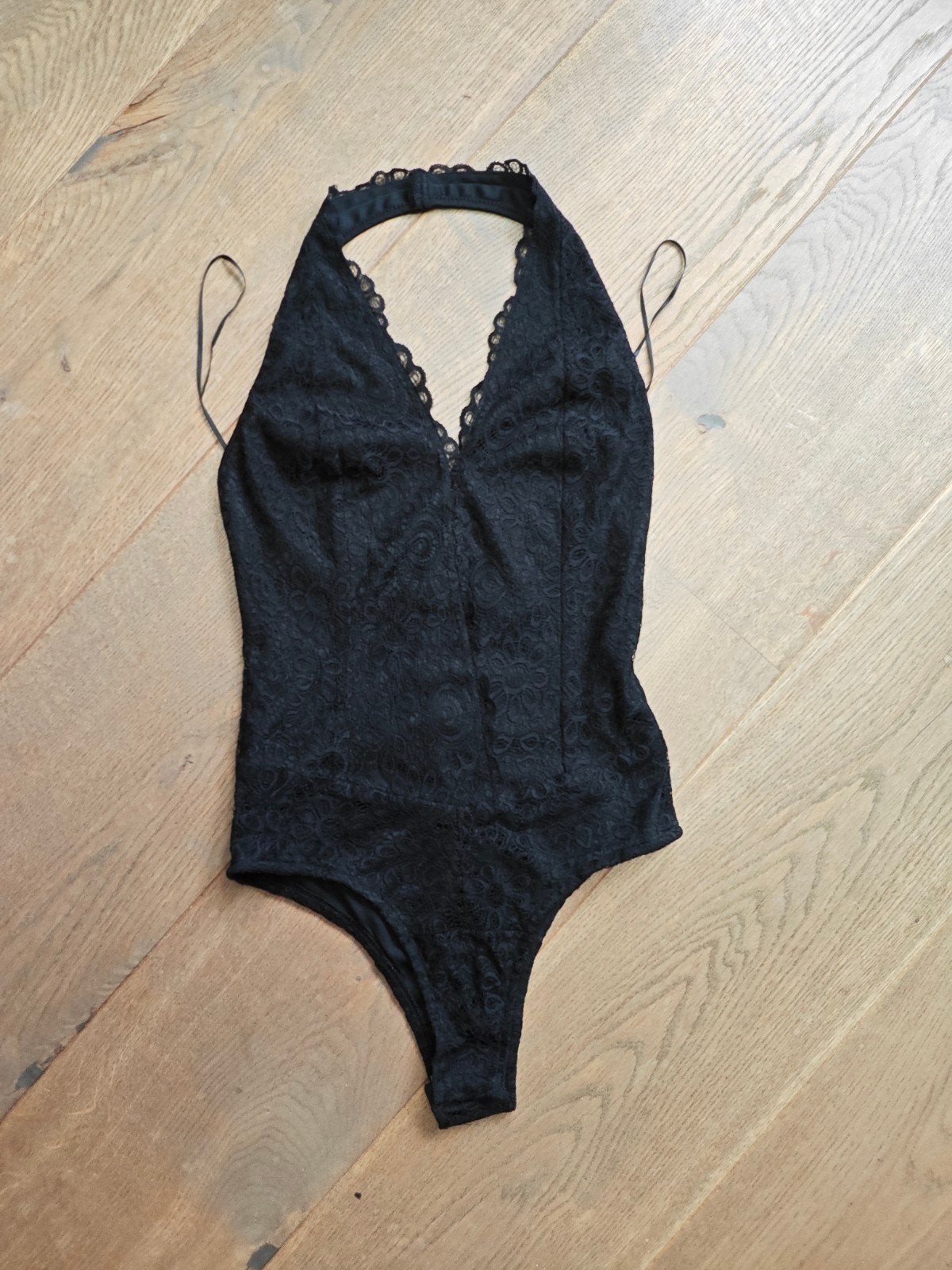 Te koop: Mooie zwart kanten Bodystocking van LOAVIES MT: S, Loavies, Ophalen of Verzenden, Zwart, Body of Korset