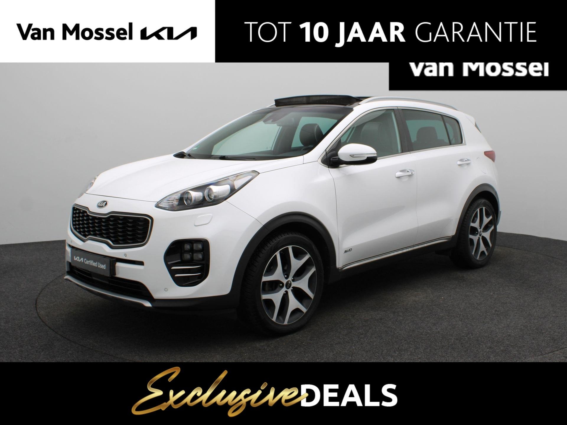 Kia Sportage 1.6 T-GDI 4WD GT-Line PlusLine | Opendak | Clim, Auto's, Gebruikt, 4 cilinders, Wit, Vierwielaandrijving