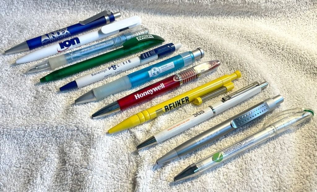 Diverse balpennen GL met reclameopdruk – NIEUW, Verzamelen, Overige merken, Nieuw, Met reclame, Balpen