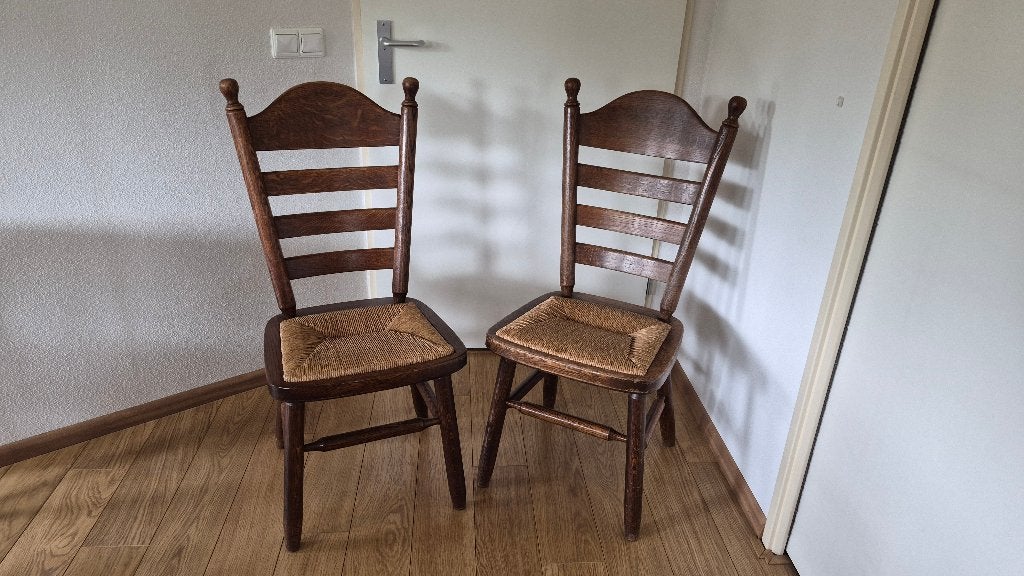 Eetkamerstoelen, Ophalen, Gebruikt, Twee, Bruin