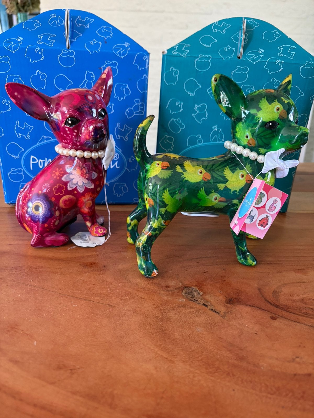 2 nieuwe originele Pomme pidou chihuahua’s met doos, Verzamelen, Ophalen of Verzenden, Nieuw, Beeldje of Figuurtje