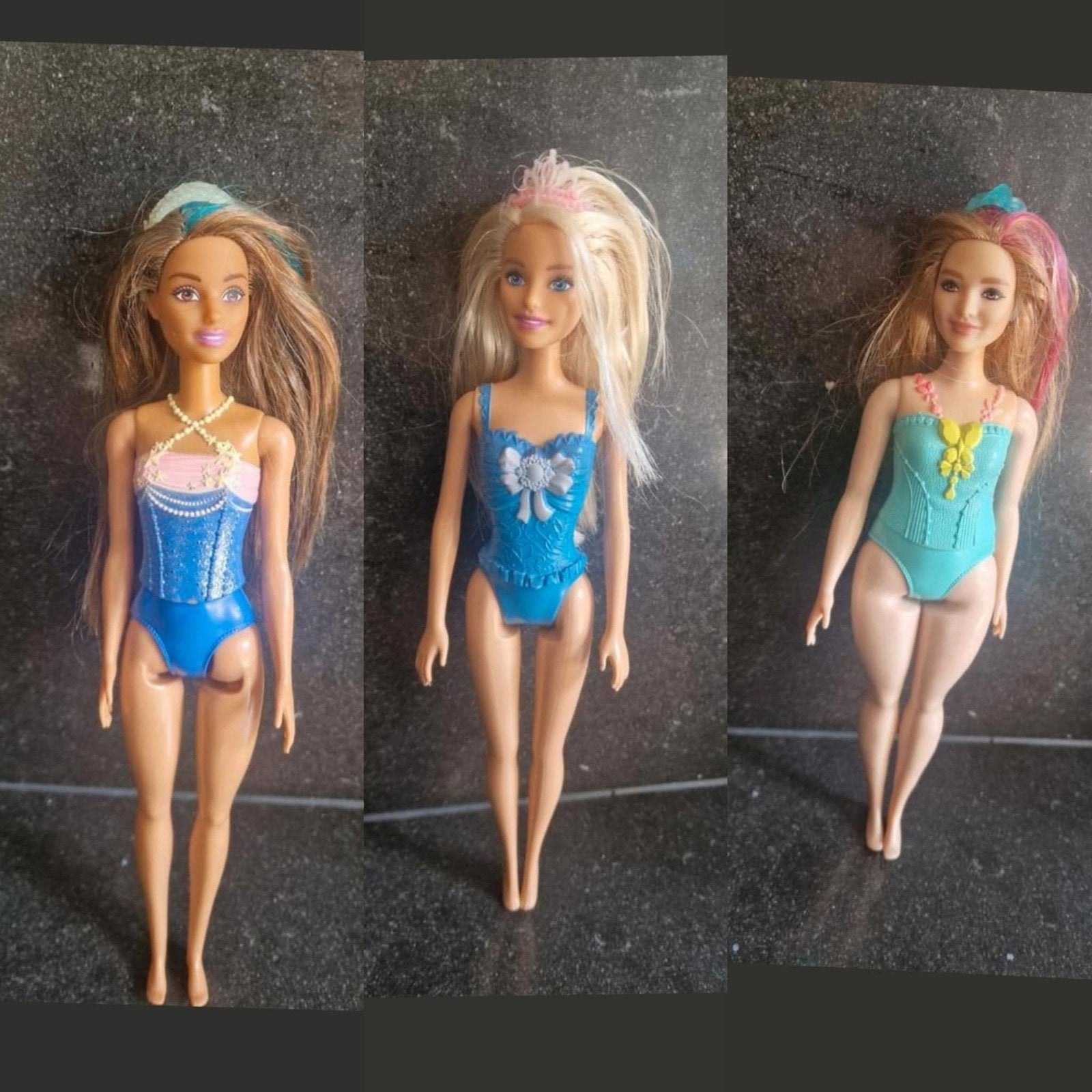 Set van 3 Barbiepoppen in badpak, Ophalen of Verzenden, Gebruikt, Barbie