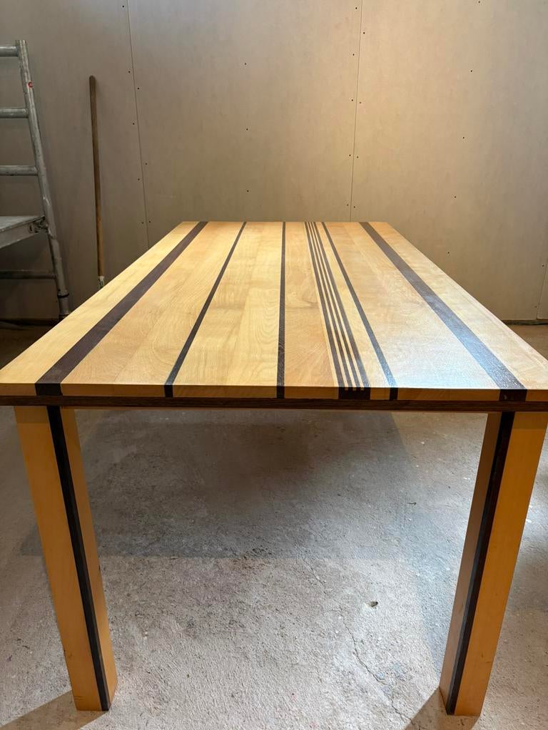Massief beukenhouten tafel, Huis en Inrichting, Tafels | Eettafels, Zo goed als nieuw, 150 tot 200 cm, Rechthoekig, 50 tot 100 cm