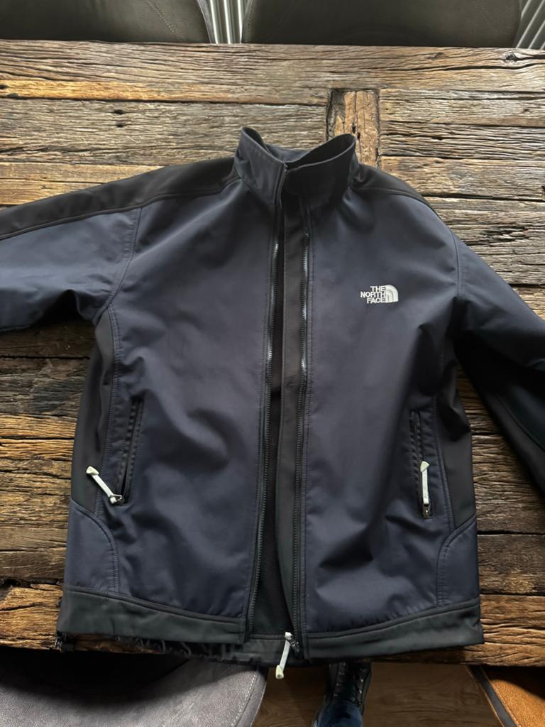 The North Face Softshell Jas Heren XL Zwart/blauw, Kleding | Heren, Jassen | Winter, Ophalen of Verzenden, Gedragen, Maat 56/58 (XL)