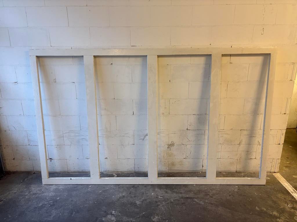 Raam kozijn meranti, Gebruikt, Raamkozijn, Inclusief glas, Hout