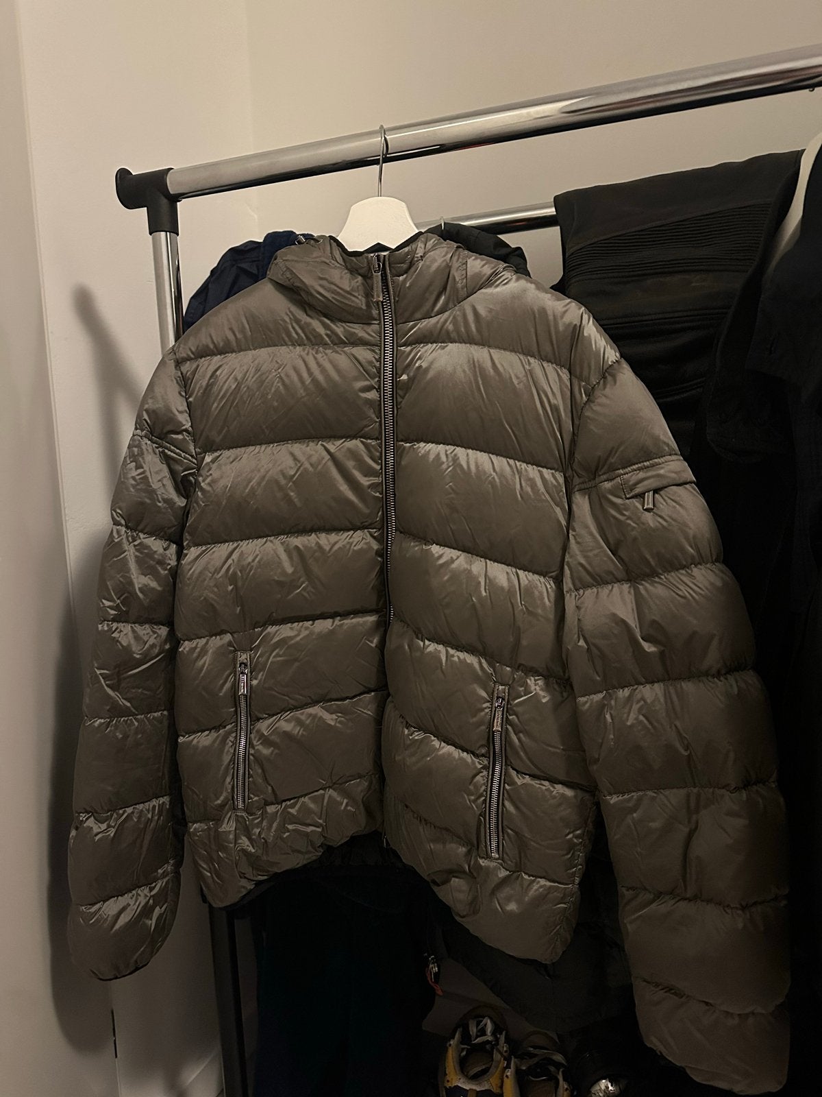 Moorer jas - Stijlvolle en warme donsjas, Kleding | Heren, Ophalen of Verzenden, Zo goed als nieuw, Maat 52/54 (L), Grijs