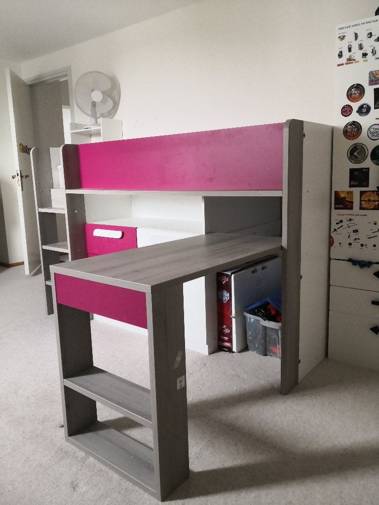 Hoogslaper bed / highsleeper bed, Ophalen, Gebruikt, Eenpersoons, Minder dan 160 cm